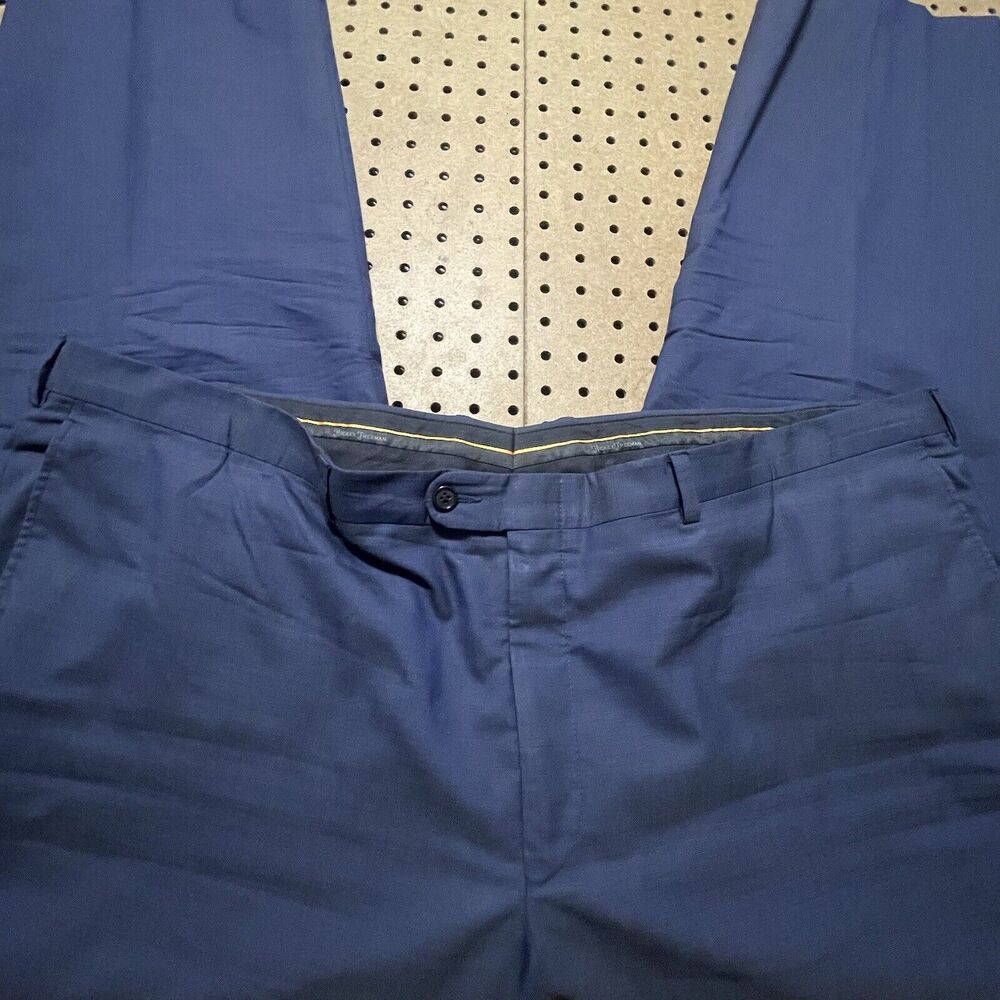 Hickey Freeman Suit Mens 50 R Navy Blue The Traveler 2pc Pants 46x30 Modern USA - Picture 13 of 14